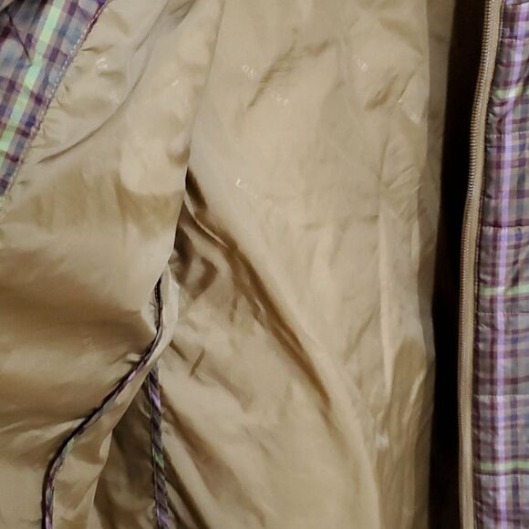 LAND'S END Plaid Puffer Jacket - Large (12-14) - Picture 8 of 9